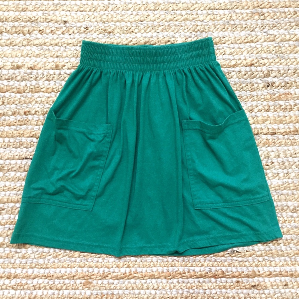 GREEN MINI AMERICAN APPAREL SKIRT